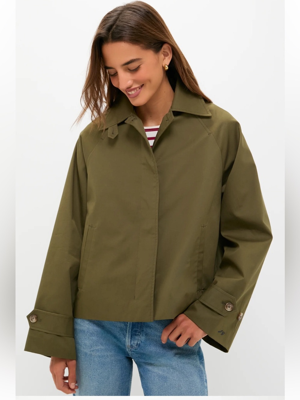 TUCKERNUCK Olive Drew Short Trench Coat